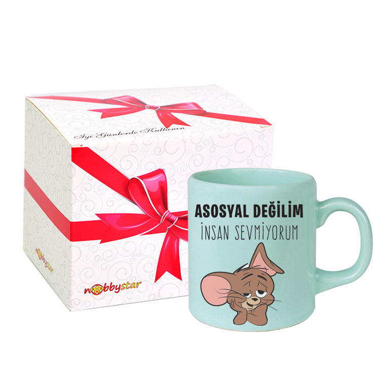 Süblimasyon Yeşil Seramik Kupa Bardak - Kutulu - 2