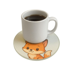 Süblimasyon Yuvarlak Kristal Cam Bardak Altlığı - 4'lü Paket - 5