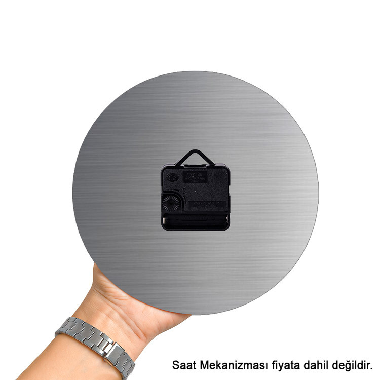 Süblimasyon Yuvarlak Metal Saat - 19,5cm - 6