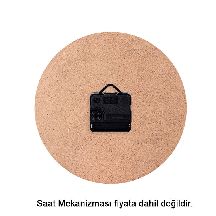 Süblimasyon Yuvarlak Saat Ahşabı - 5