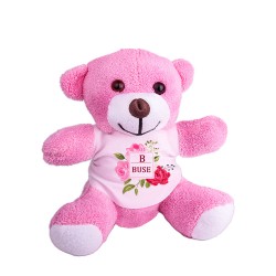 Sublimation Plush Pink Teddy Bear - Thumbnail