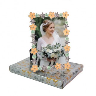Swarovski Taşlı 10x15 Çiçek Çerçeve - 3