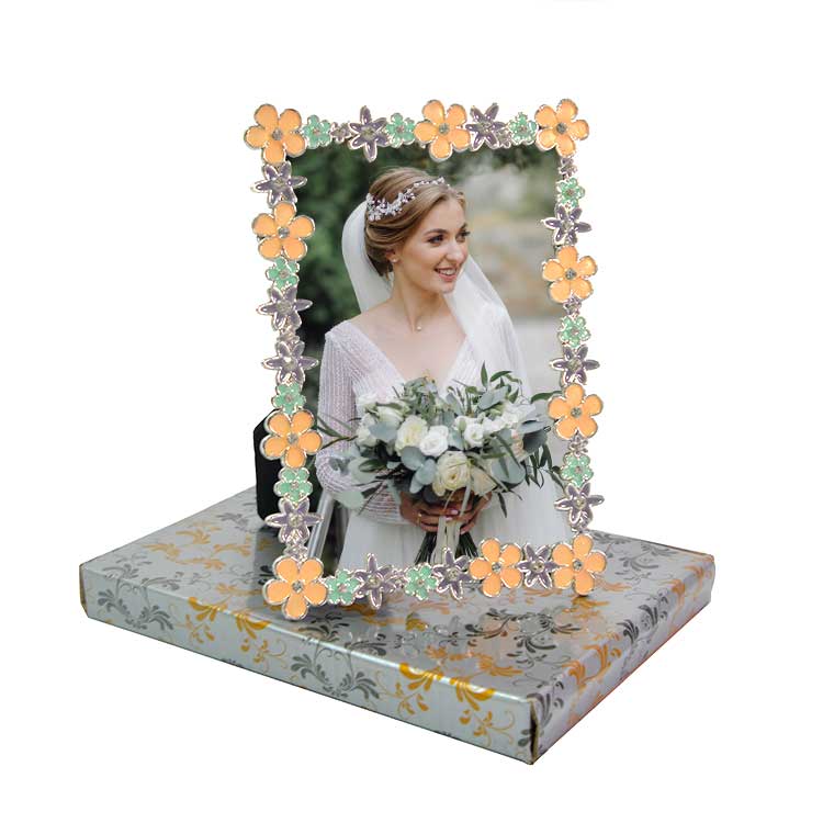 Swarovski Taşlı 10x15 Çiçek Çerçeve - 3
