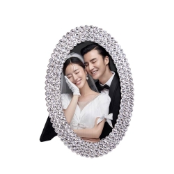 Swarovski Oval Taşlı Fotoğraf Çerçevesi - 10x15cm - 1