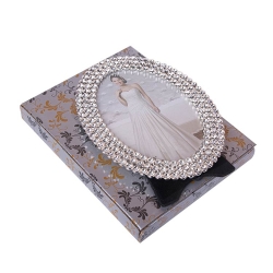 Swarovski Oval Taşlı Fotoğraf Çerçevesi - 10x15cm - 3