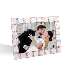 NobbyStar Hediye - Swarovski Sedef Taşlı Fotoğraf Çerçevesi - 10x15cm (1)