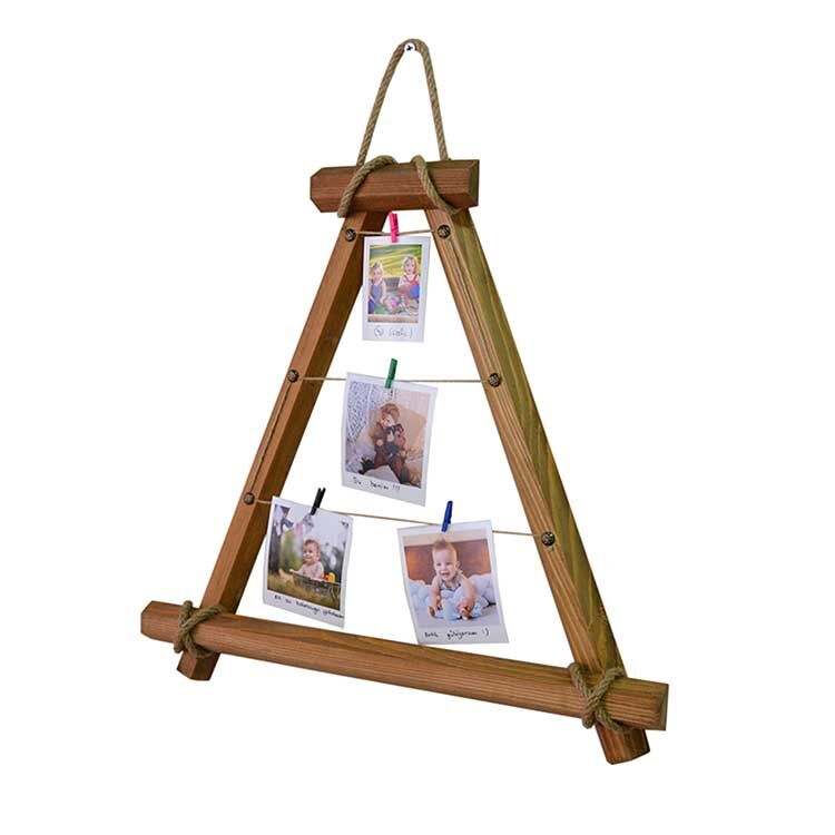 Triangle Multiple Photo Frame with String