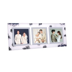 Triple Glass Photo Frame 