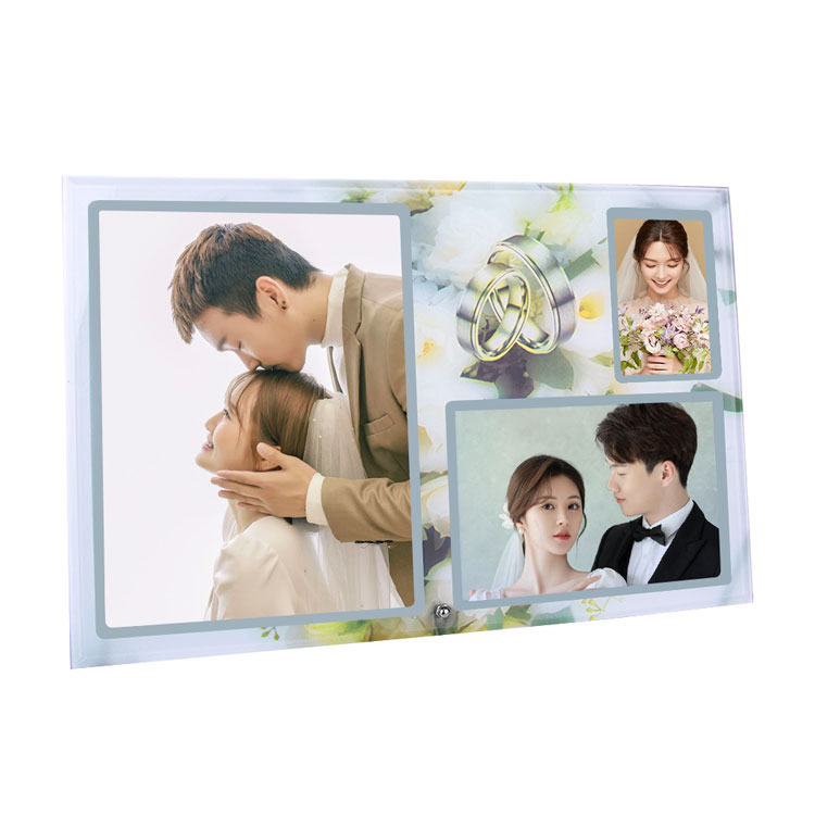 Triple Glass Wedding Photo Frame - 1