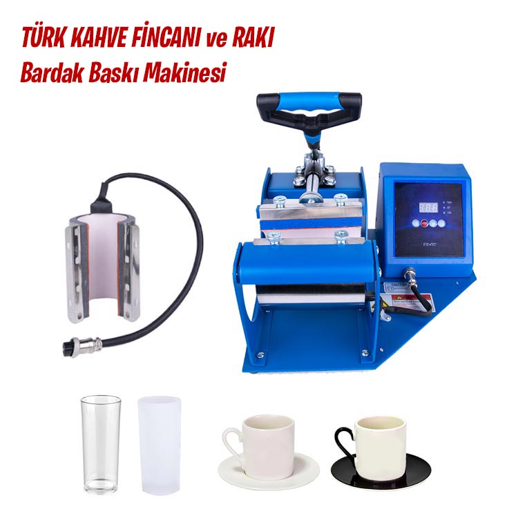 Türk Kahve Fincanı Ve Rakı Bardak Baskı Makinesi 