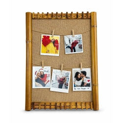 Bamboo Multiple Photo Frame with String and Latch - 3
