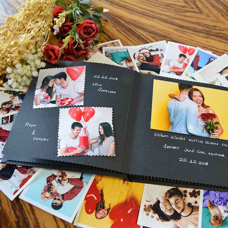 Black Personalized Memory Book