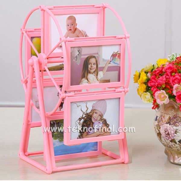 Pink Rotating Ferris Wheel Photo Frame