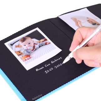 Stork Figured Baby Memory Book - Thumbnail