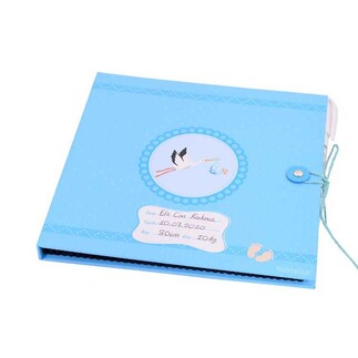 Stork Figured Baby Memory Book - Thumbnail