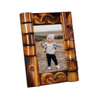 Wooden Bamboo Photo Frame 13x18 cm - Thumbnail