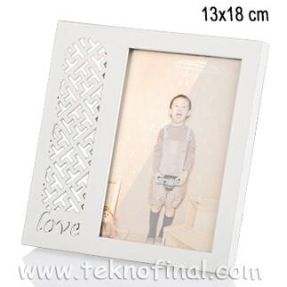 Wooden Cream Love Picture Frame 13x18 - Thumbnail