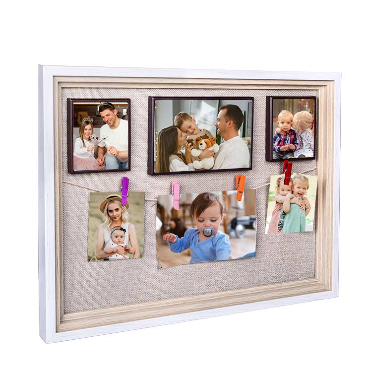 Wooden DIY Magnetic Photo Frame with String and Latch 34x44 cm - 3