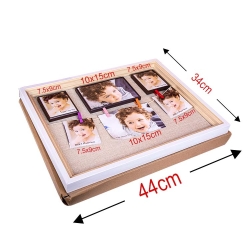 Wooden DIY Magnetic Photo Frame with String and Latch 34x44 cm - 2