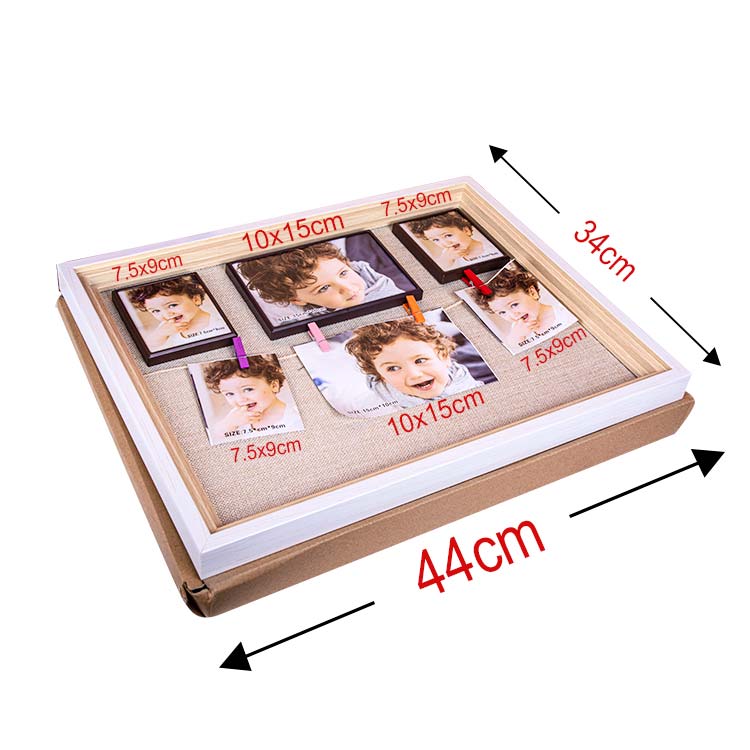Wooden DIY Magnetic Photo Frame with String and Latch 34x44 cm