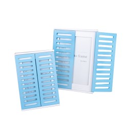 Wholesale Wooden White Photo Frame with Blue Window - Thumbnail