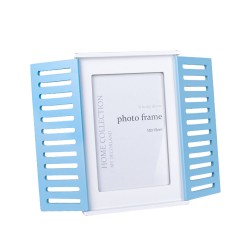 Wholesale Wooden White Photo Frame with Blue Window - Thumbnail