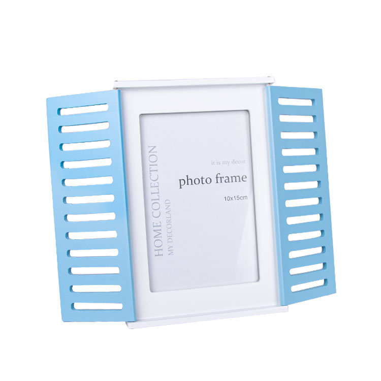 Wholesale Wooden White Photo Frame with Blue Window