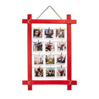 NobbyStar Hediye - Wooden Colored Multiple Photo Frame with String - 48x68 cm (1)