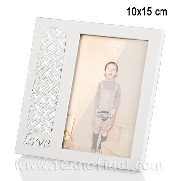 Wooden Cream Love Picture Frame 10x15