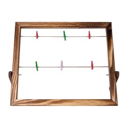 Wooden Desktop Multiple Photo Frame with Rope - Thumbnail