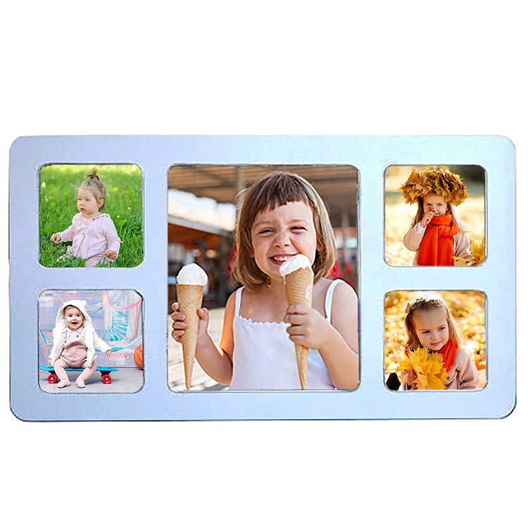 Wooden Glossy 5 Opening Photo Frame - 36x63 cm