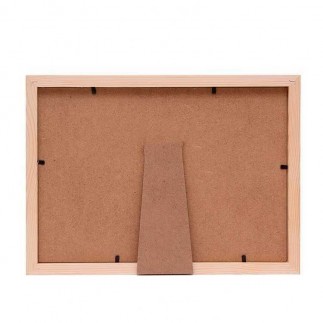 Wooden Horizontal Photo Frame with Mat 22,5x27,5 cm - Thumbnail