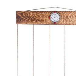 Wooden Multiple Photo Clock Frame with Rope and Latch - Thumbnail