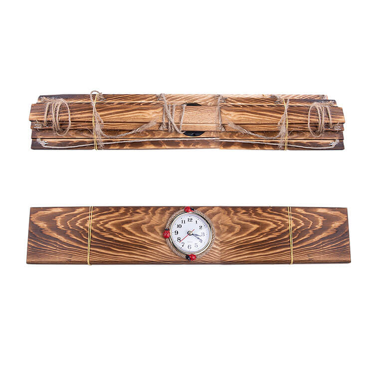 Wooden Multiple Photo Clock Frame with Rope and Latch - 5