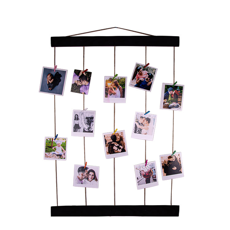 Wooden Multiple Photo Frame with String and Latch - 7