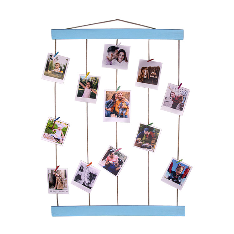 Wooden Multiple Photo Frame with String and Latch