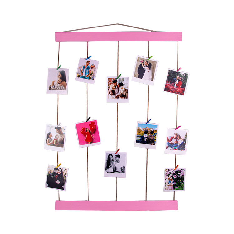 Wooden Multiple Photo Frame with String and Latch - 9