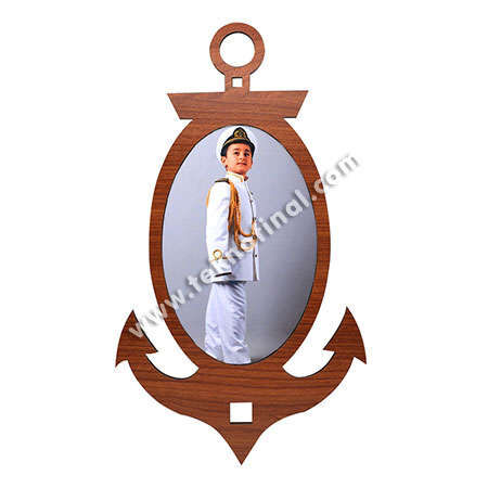 Wooden Oval Anchor Photo Frame