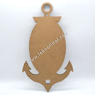 Wooden Oval Anchor Photo Frame - Thumbnail
