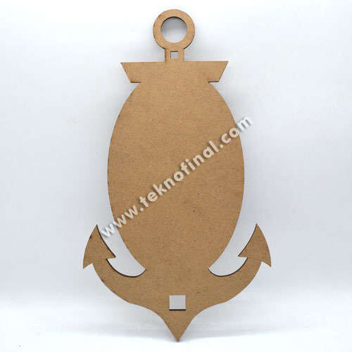 Wooden Oval Anchor Photo Frame