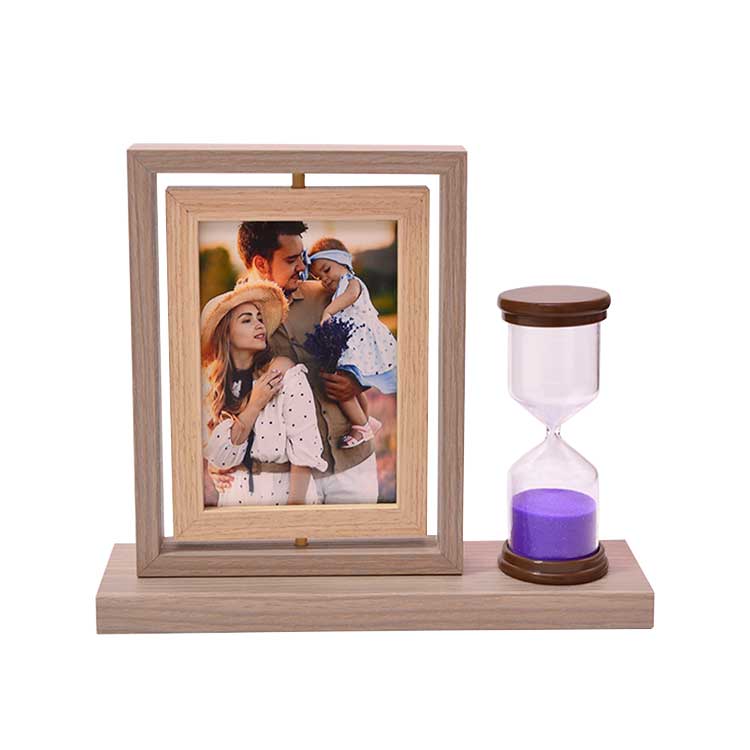 Wooden Photo Frame with Hourglass - 1