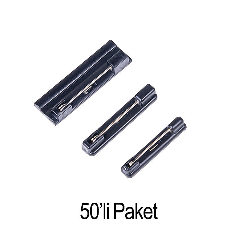 Yaka Kartı İğnesi - 50'li Paket - 1