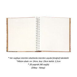 Yapışkanlı 20 Yaprak Nostaljik Fotoğraf Albüm - 24x29cm - NobbyStar (1)