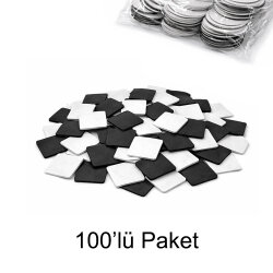 Yapışkanlı Buton Rozet Magnetleri - 100'lü Paket - 3