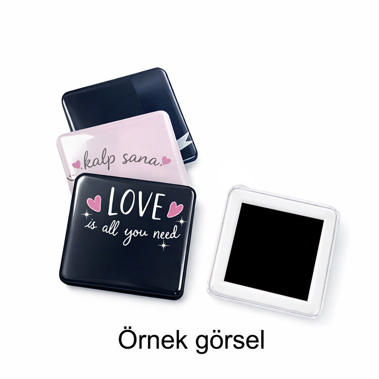 Yapışkanlı Buton Rozet Magnetleri - 100'lü Paket - 5