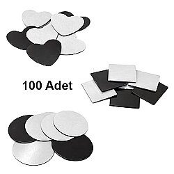 Yapışkanlı Buton Rozet Magnetleri - 100'lü Paket - Goldpix