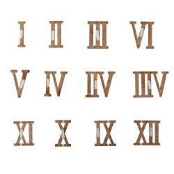 Yapışkanlı Dekoratif Ahşap Roma Rakam Seti - 4