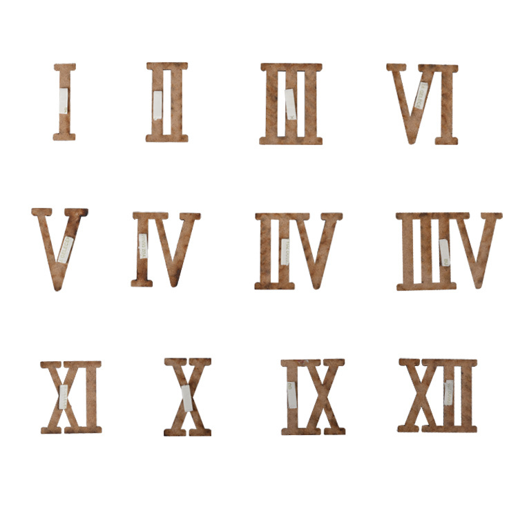 Yapışkanlı Dekoratif Ahşap Roma Rakam Seti - 4