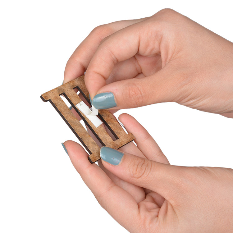 Yapışkanlı Dekoratif Ahşap Roma Rakam Seti - 3