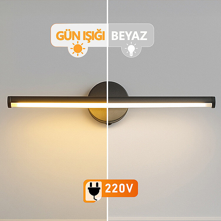 Yapışkanlı Dekoratif Led Duvar Apliği - 220V Elektrikli - 1